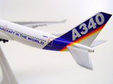 Airbus Corporate A340-500 1/400 Model w/ Stand & Gears