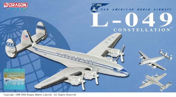 Pan Am L-049 Constellation 1/400 Diecast Model with stand and gears