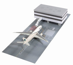 Pakistan International 777-300LR with Terminal Building and Boarding Bridge 1/400 Scale