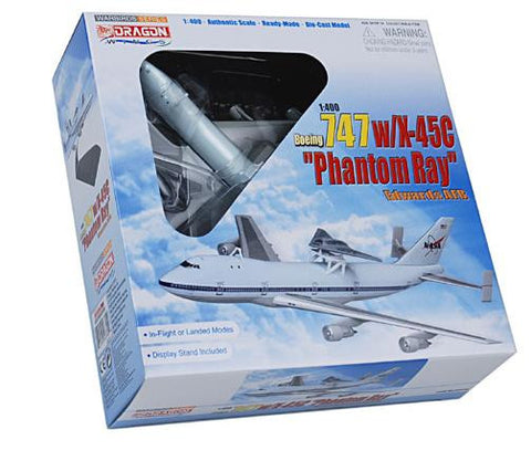 Boeing 747 with Phantom Ray X-45C Edwards AFB 1/400 Model