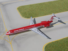 Gemini Jets TWA McDonnell Douglas MD-83 1/250 Scale Diecast Model