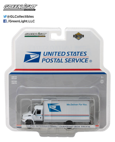 United States Postal Service International Durastar Box Truck 1/64 Diecast Model by Greenlight