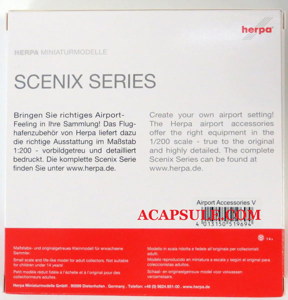 Herpa Airport Accessories V Set of 5 Jetways HE519694