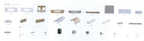 Herpa Basic Airport Set 1 520362 1/500 Scale (No planes, vehicles or mat)