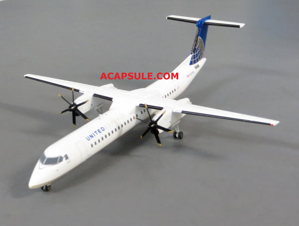 Herpa United Express Bombardier Q400 1/200 Scale Diecast Model with Stand Reg N328NG