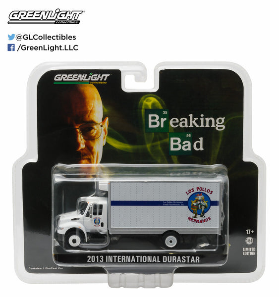 Los Pollos Hermanos 2013 International Durastar Refrigerated Delivery Truck 1/64 Diecast Model by Greenlight from TV series Breaking Bad