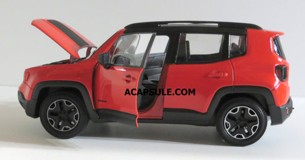 Red Jeep Renegade Trailhawk 1/24 Scale Diecast Model Car