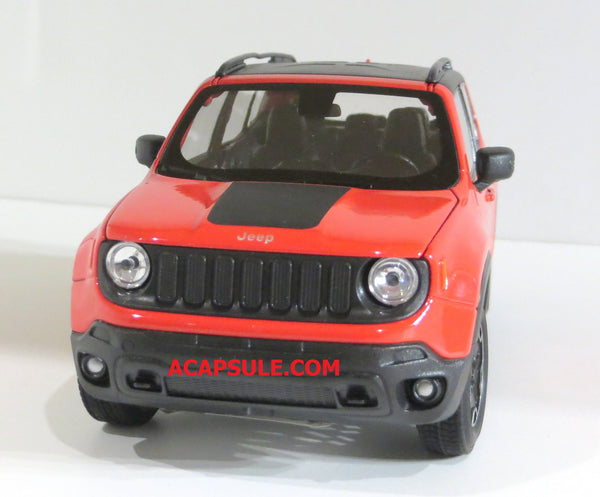 Red Jeep Renegade Trailhawk 1/24 Scale Diecast Model Car