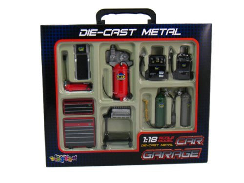 Kinsfun 1/18 Scale Diecast Metal Garage Shop Accessory Set