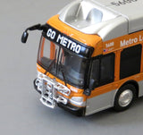 Orange and Silver Los Angeles Metro 1/87 Scale New Flyer Xcelsior CNG Bus