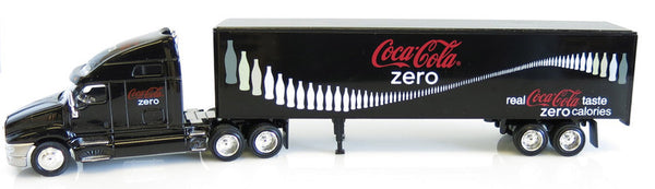1/64 Diecast Coke Zero Long Hauler Tractor Trailer