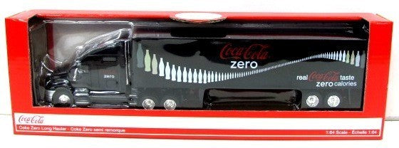 1/64 Diecast Coke Zero Long Hauler Tractor Trailer