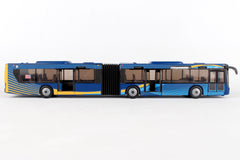 New Color Blue and Yellow New York City MTA Articulated Bus With Opening Door 16 Inches long