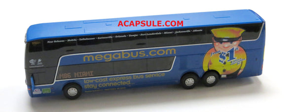 Megabus M86 to Miami - 1/87 Scale Van Hool TDX Double Decker Bus Model