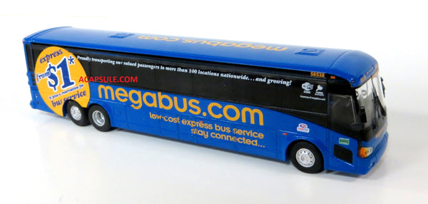 Megabus M21 to Washington - 1/87 Scale MCI D4505 Motorcoach Diecast Model