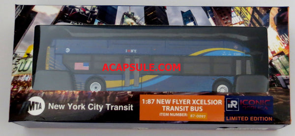 New York City Transit Q10 to JFK Airport 1/87 Scale New Flyer Xcelsior Transit Bus