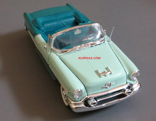 Green 1955 Oldsmobile Super 88 Convertible 1/24 Scale Diecast Model with Window Box