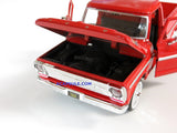 Red 1969 Ford F-100 Pick Up 1/24 Scale Diecast Model