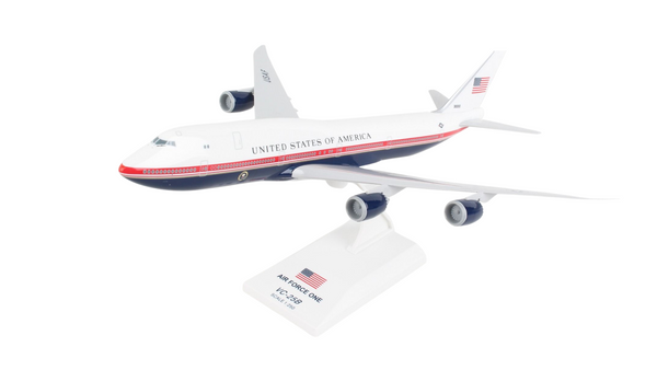 Skymarks SKR1069 Air Force One Red White and Blue Livery 747-8 1/250 Scale Model with Stand