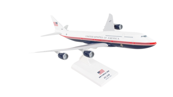 Skymarks SKR1069 Air Force One Red White and Blue Livery 747-8 1/250 Scale Model with Stand