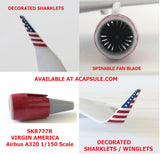 Skymarks Virgin America (Sharklet Verison) A320 1/150 Scale Plane with Stand SKR777A
