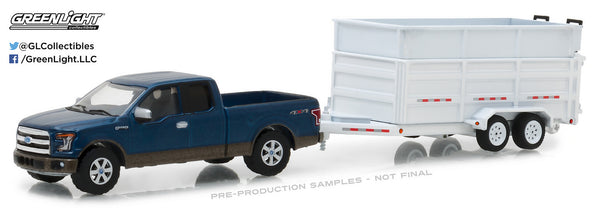 2016 Ford F-150 and Dump Trailer 1/64 Diecast Model