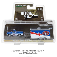 STP 1970 Ford F-100 and Enclosed Car Trailer 1/64 Diecast Model