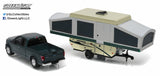Greenlight Hitch and Tow Series 8 2015 Ford F-150 and Pop-Up Camper Trailer 1/64 Diecast Model