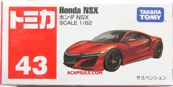 Tomica #43 Red Honda NSX 1/62 Diecast Car by Takara Tomy