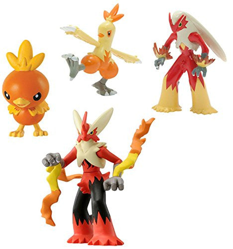Pokemon Trainer's Choice 4 Pack Torchic, Combusken, Blaziken and Mega Blaziken