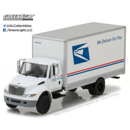 United States Postal Service International Durastar Box Truck 1/64 Diecast Model by Greenlight