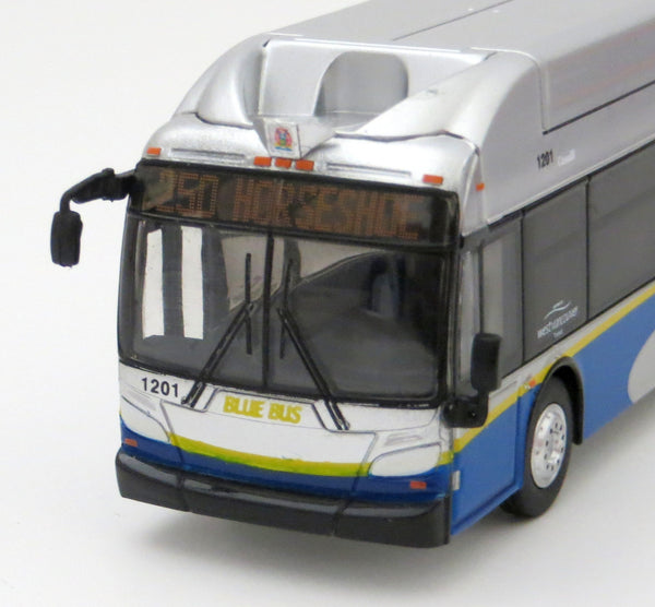 Translink Vancouver Route 250 Destination Horseshoe 1/87 Scale New Flyer Xcelsior Transit Bus Model