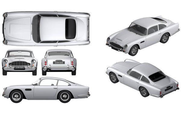 Aston Martin DB5 Starter Set 1:32 Scale (Comes with Paint, Brushes and Glue)