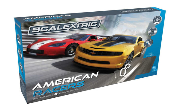 Scalextric American Racers Camaro Vs Corvette 1/32 Slot Car Set