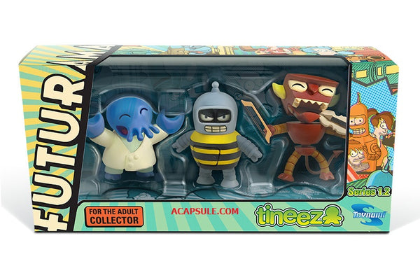 Futurama Tineez Mini Vinyl Figure Series 1.2 Featuring Zoidberg, Robert Devil and Bender