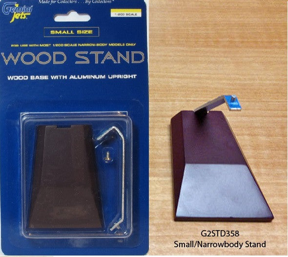 Gemini Jets Wood and Metal Stand for Small / Narrowbody 1/200 Scale Planes