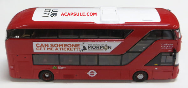 Corgi 60th Anniversary New Routemaster, London United, Route 9 1/76 Scale Diecast Double Decker Bus