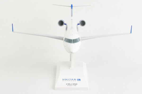 Skymarks United Express CRJ550 1/100 Scale with Stand - GoJet N504GJ SKR1051