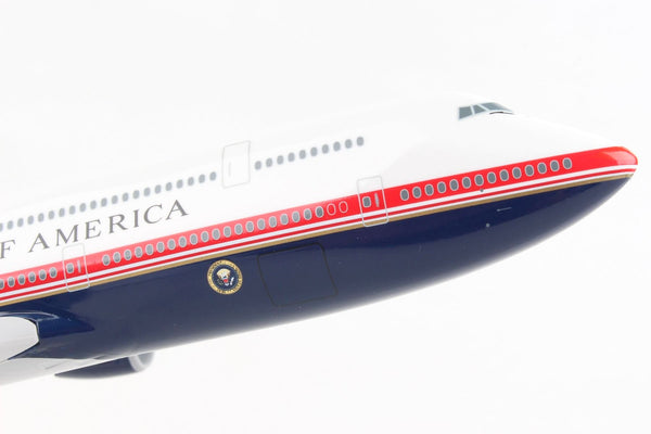 Skymarks SKR1069 Air Force One Red White and Blue Livery 747-8 1/250 Scale Model with Stand