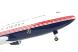 Skymarks 1076 Air Force One Red White Blue Livery 747-8I 1/200 Scale Model with Stand & Gears