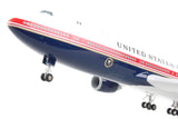 Skymarks 1076 Air Force One Red White Blue Livery 747-8I 1/200 Scale Model with Stand & Gears