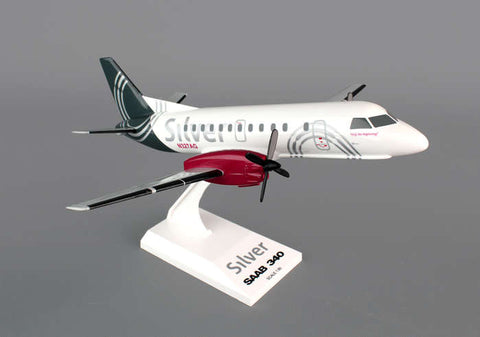 Skymarks Silver Airways Saab 340 1/80 Scale with Stand