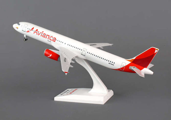 Skymarks Model Avianca Airbus A321 1/150 Scale Plane w/ Stand and Gears Reg N570AV