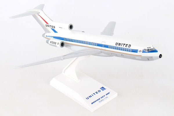 Skymarks Model United Airlines 727-100 N7001U Museum of Flight 1/150 Scale with Stand