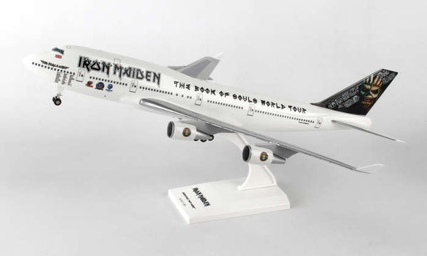 Iron Maiden Ed Force One Boeing 747-400 1/200 Scale Plane with Stand and Gears