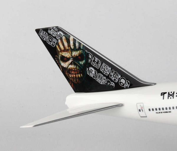 Iron Maiden Ed Force One Boeing 747-400 1/200 Scale Plane with Stand and Gears