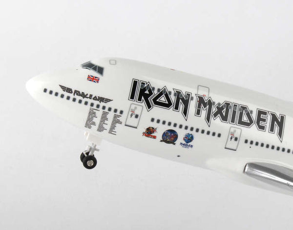 Iron Maiden Ed Force One Boeing 747-400 1/200 Scale Plane with Stand and Gears