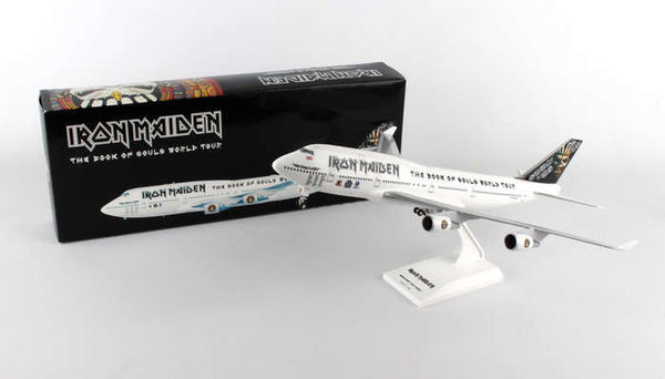 Iron Maiden Ed Force One Boeing 747-400 1/200 Scale Plane with Stand and Gears