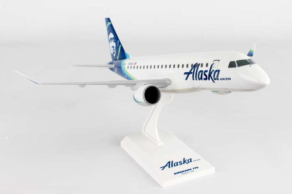 Skymarks Alaska Horizon Embrarer E175 1/100 Scale Plane with Stand Reg N620QX