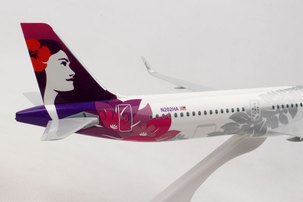 Skymarks Hawaiian Airlines A321 Neo 1/150 Scale Model Plane with Stand N202HA SKR990